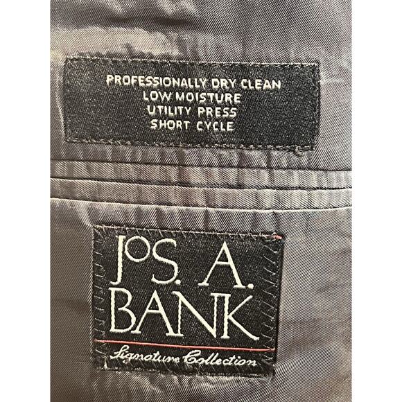 Jos A Bank Signature 42R Charcoal Gray Blazer Sport Coat Suit Jacket - Picture 13 of 14